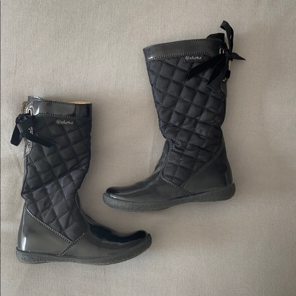 Naturino kids size 25 rain boots leather insoles